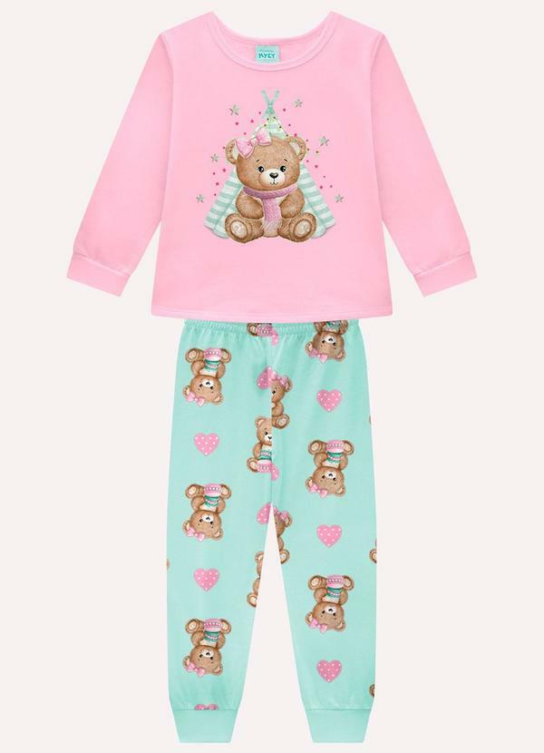 Pijama Infantil Menina Ursinho Rosa