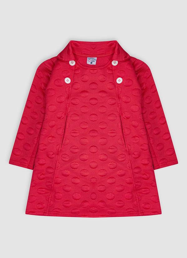 Vestido de Inverno Infantil JacquardVermelho