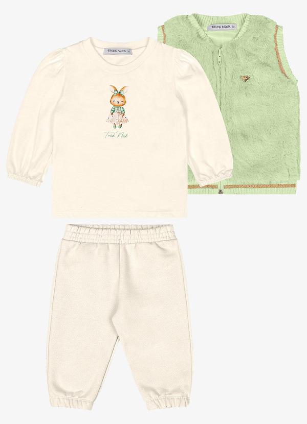 Trijunto, Blusa com Calça e Colete Verde