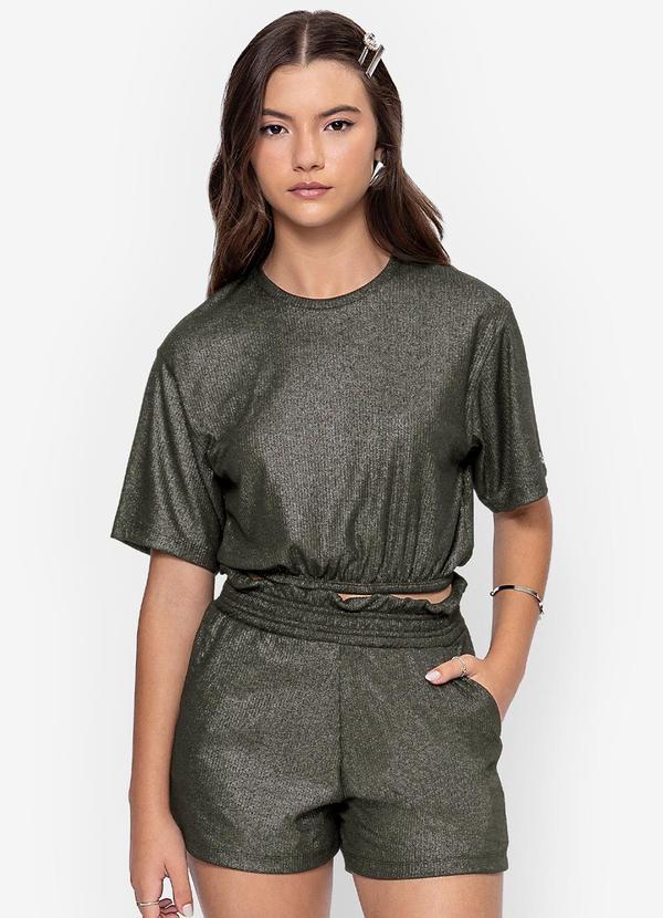 Vista 2 Conjunto Blusa com Shorts Feminino Verde MINTY MINTY