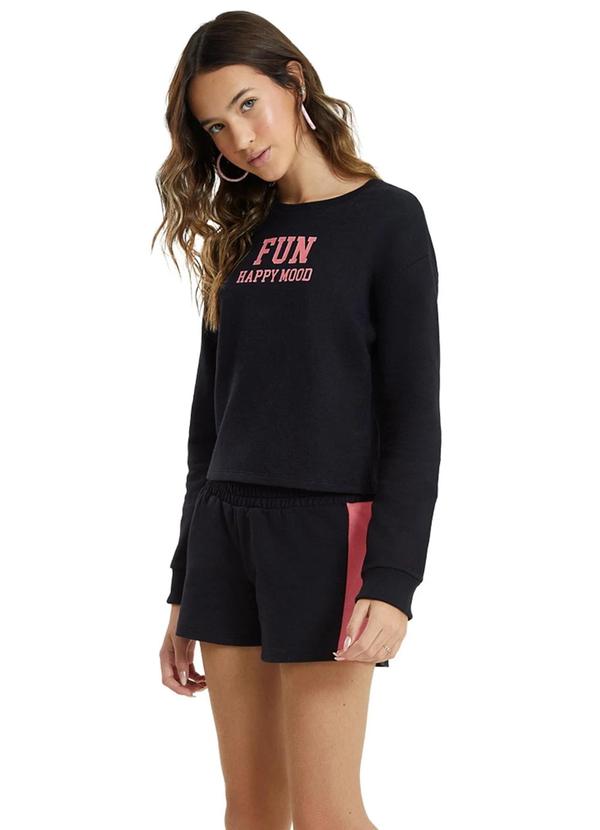 Conjunto em Moletinho Teen Menina Preto
