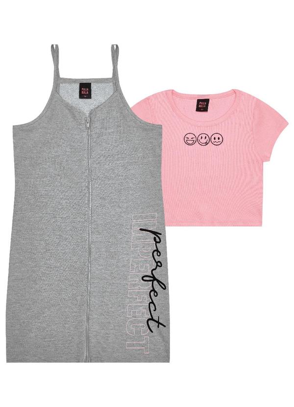 Conjunto Moletinho Menina Cinza
