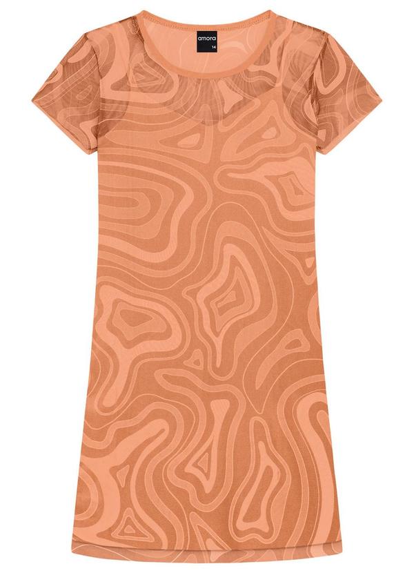 Vista 2 Conjunto Teen Menina Laranja Amora Amora