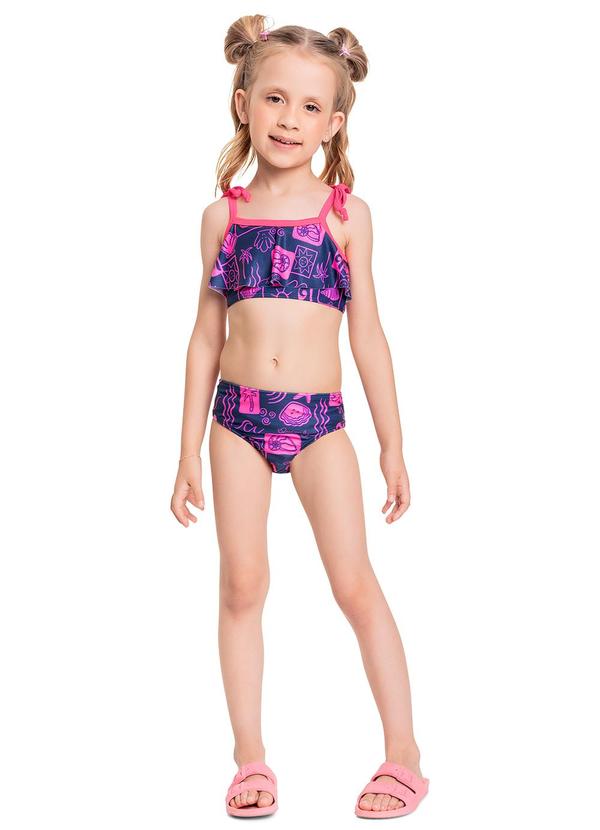 Vista 2 Biquíni Infantil Estampado Fps +50 Azul Quimby Quimby
