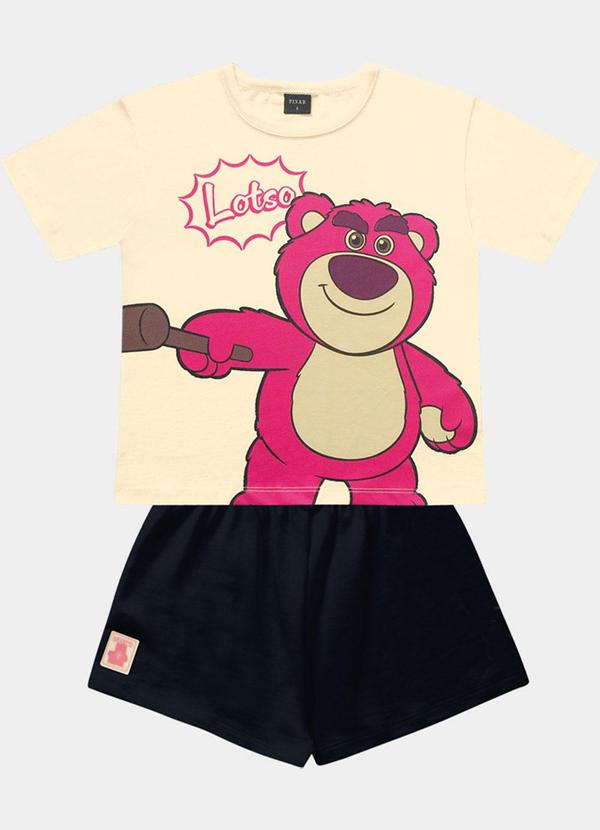 Cj.Blusa/Short Lotso Amarelo