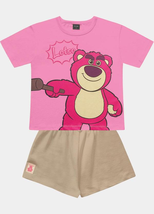 Cj.Blusa/Short Lotso Rosa