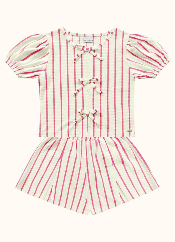 Conjunto Blusa e Shorts Rosa