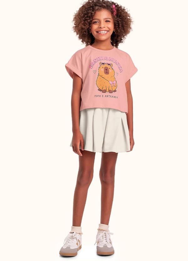 Conjunto Blusa e Shorts Rosa