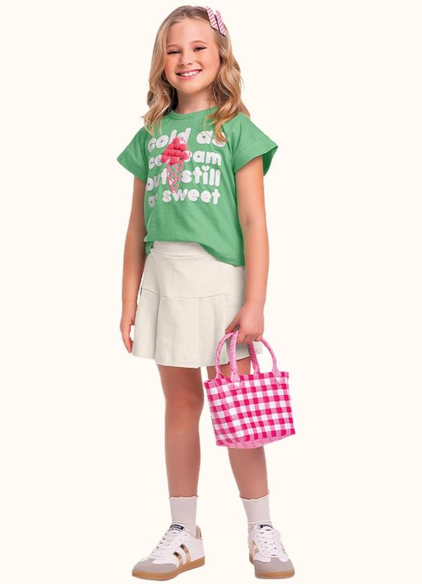 Conjunto Blusa e Short-Saia Verde