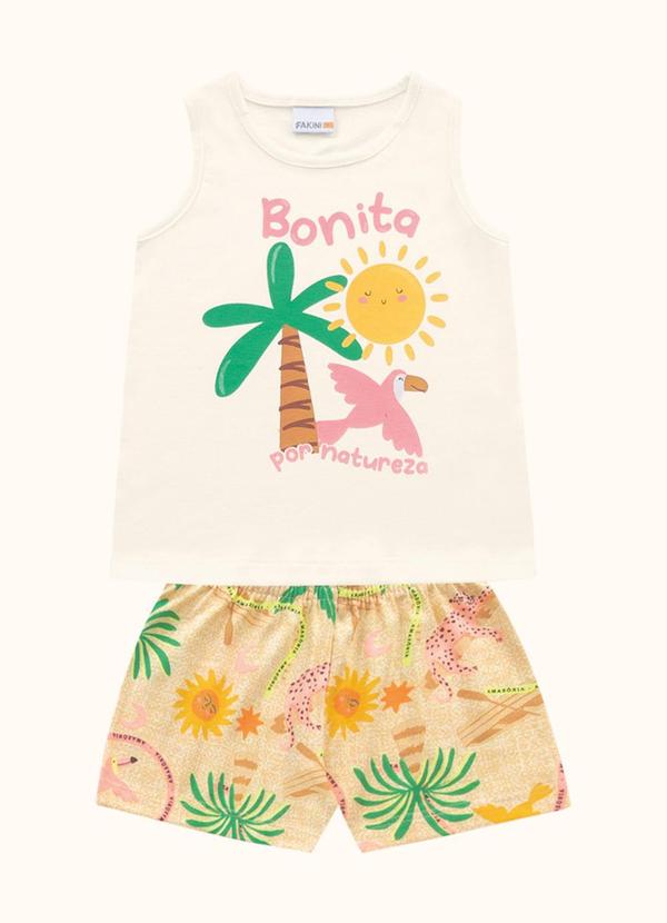 Conjunto Regata e Shorts Bege
