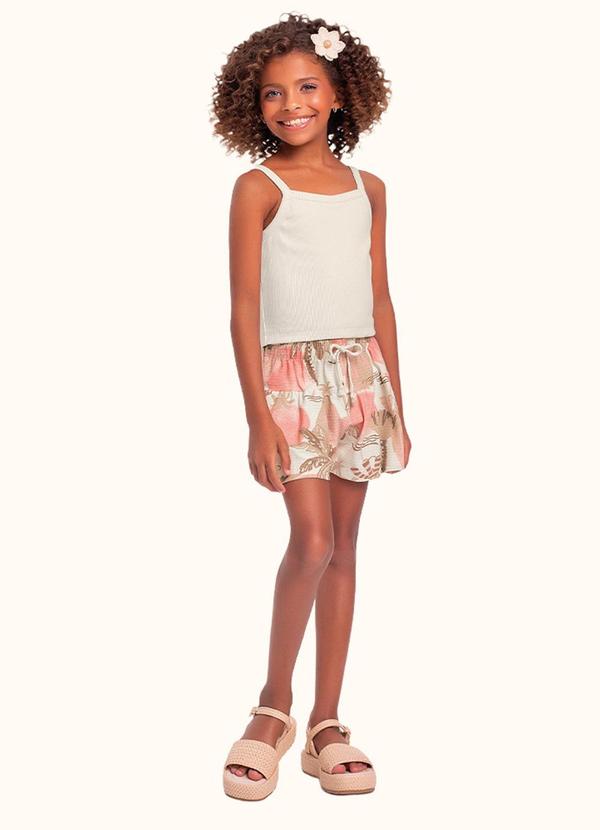 Conjunto Regata e Shorts Bege