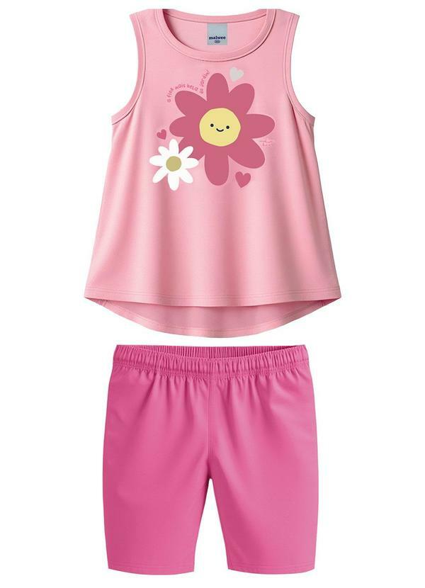 Conjunto a Flor Mais Bela do Jardim Rosa Claro