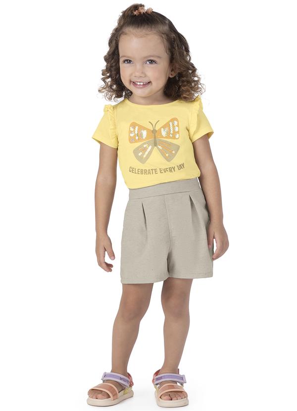 Conjunto Amarelo Borboleta Menina