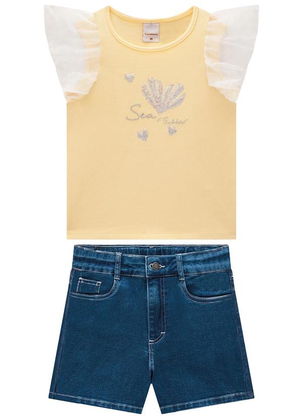 Vista 2 Conjunto Amarelo Claro Comfort Sea Menina Carinhoso Carinhoso