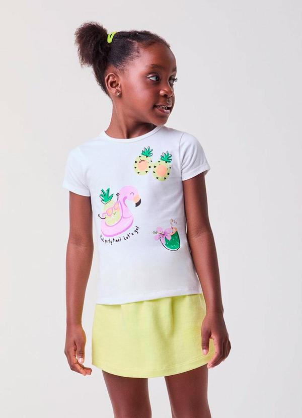 Conjunto Amarelo com Estampa Tropical Amarelo