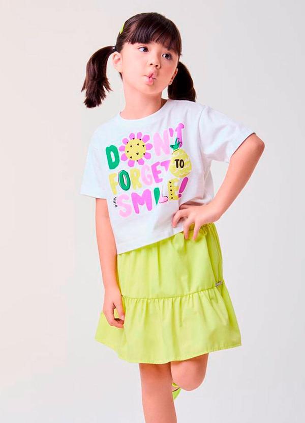 Conjunto Amarelo Don'T Forget To Smile Verde