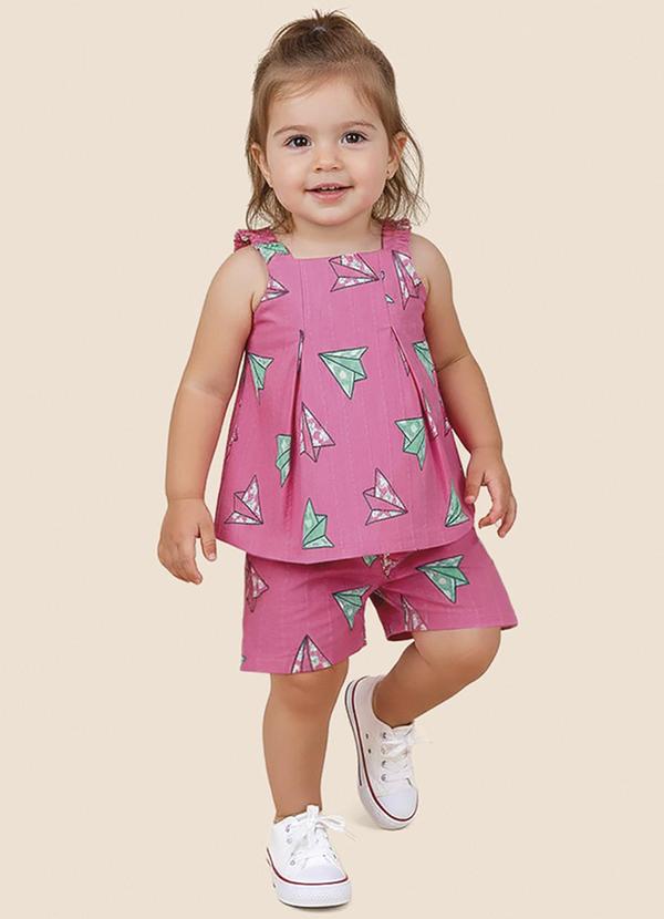 Conjunto Aviõezinhos de Origami Rosa