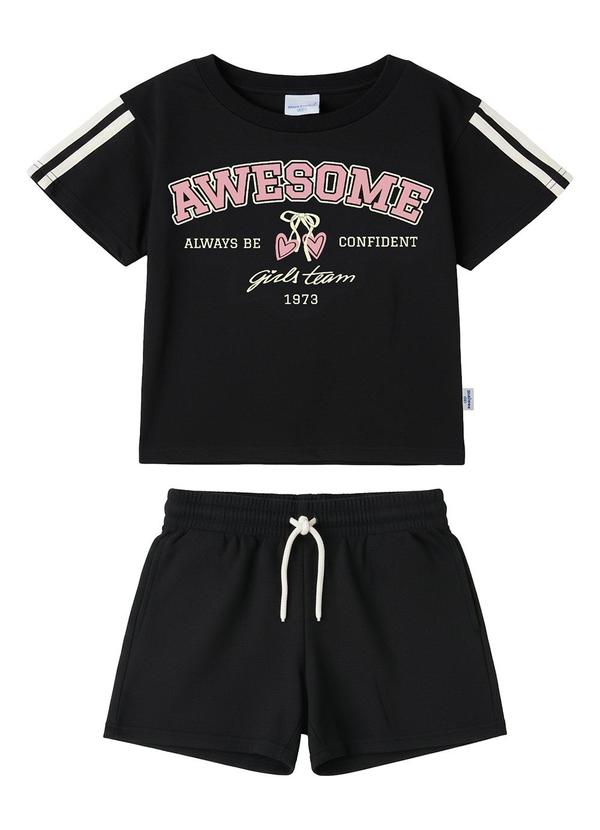 Conjunto Awesome Texturizado Preto