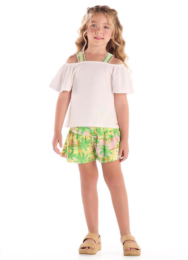 Conjunto Bata Algodão Short Branco