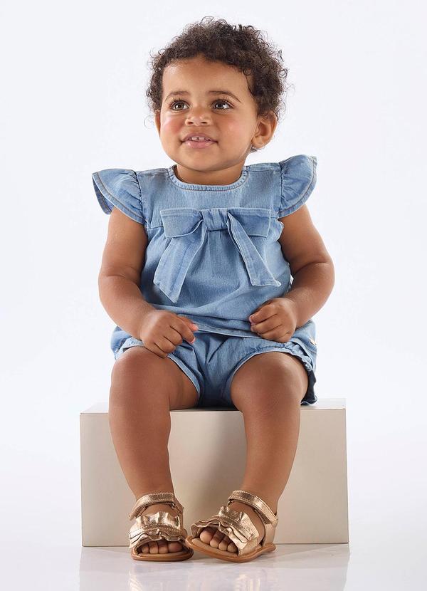 Conjunto Bata Calcinha Jeans Azul