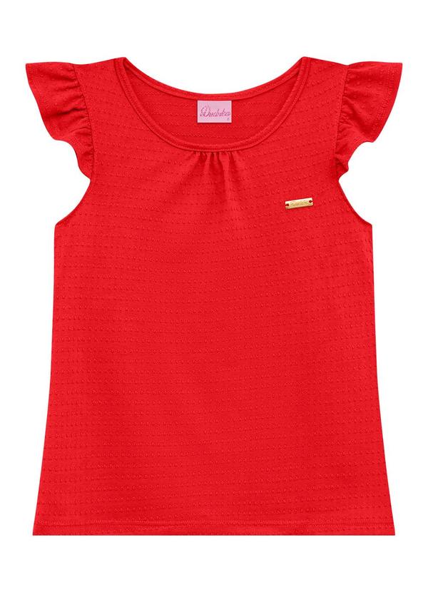 Conjunto Bata com Plaquinha e Short Bordô