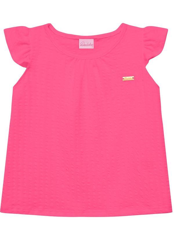 Conjunto Bata com Plaquinha e Short Rosa