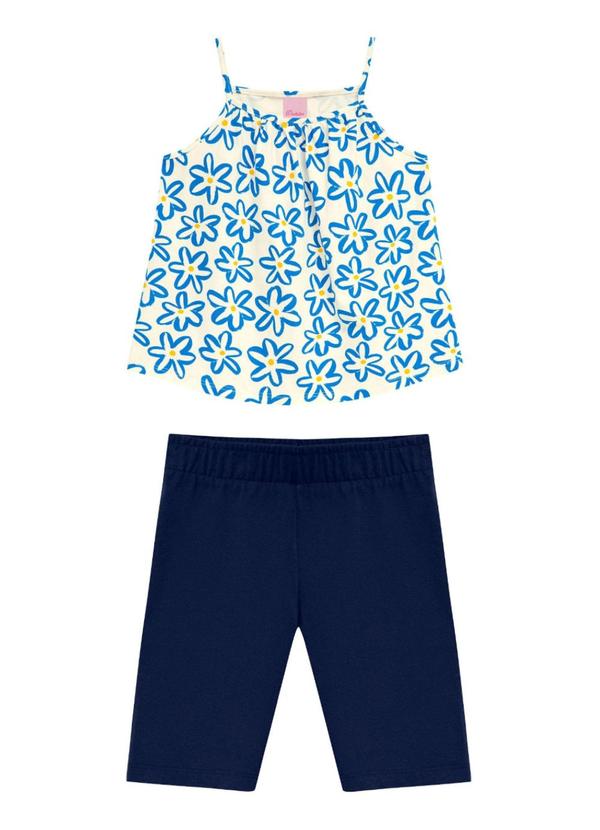 Conjunto Bata de Alça e Bermuda Ciclista Bege