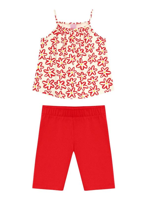 Conjunto Bata de Alça e Bermuda Ciclista Bege