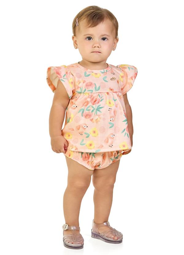 Vista 2 Conjunto Bata e Tapa Fraldas em Newtech Laranja Marlan Marlan