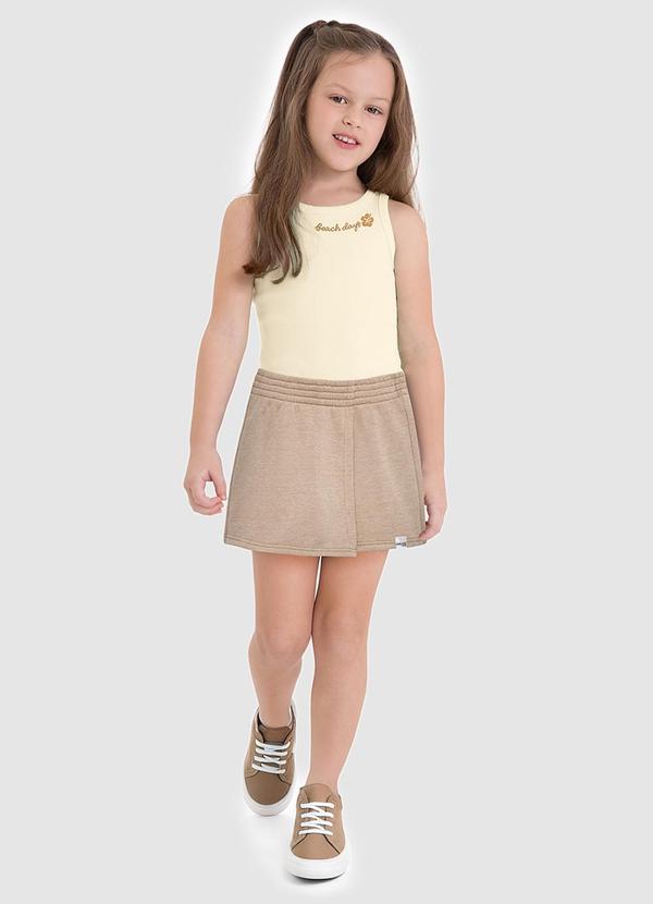 Vista 2 Conjunto Beach Days em Moletinho Off White Malwee Kids Malwee Kids
