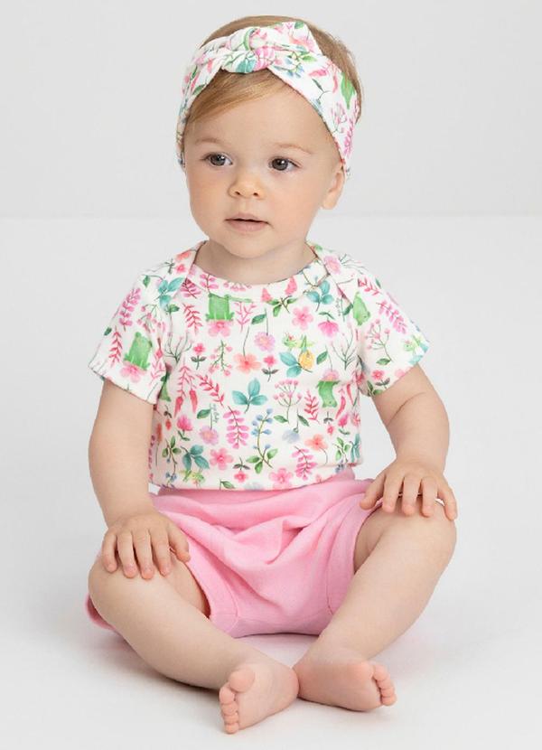 Conjunto Bebê com Body e Short Branco