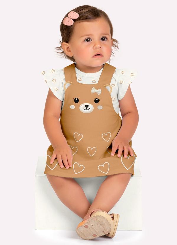 Conjunto Bebê Menina Bordado Branco