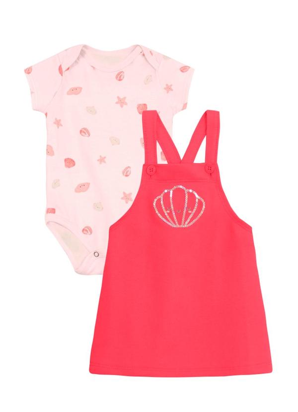 Conjunto Bebê Menina de Conchinha Rosa