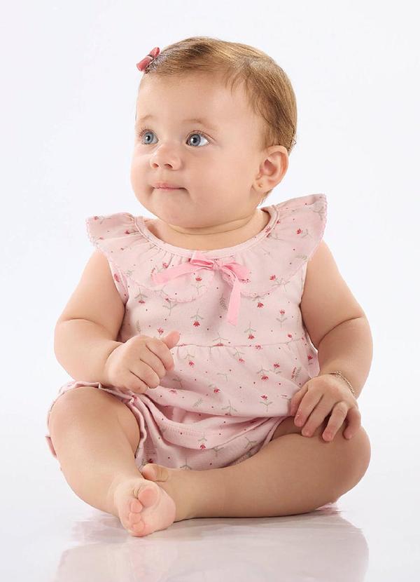 Conjunto Bebê Menina em Suedine Rosa