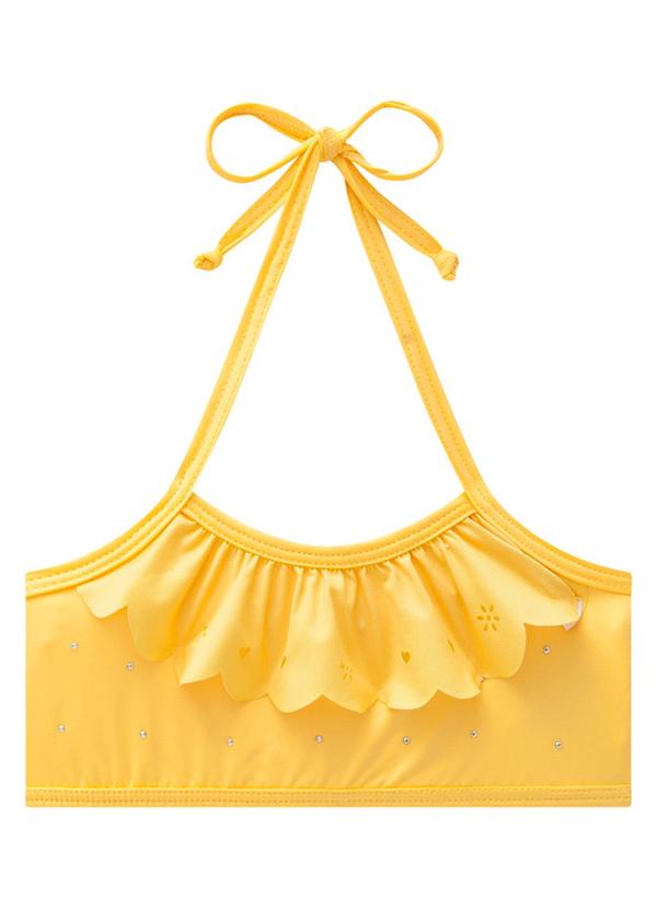 Conjunto Biquini em Malha Proteção Uv Amarelo