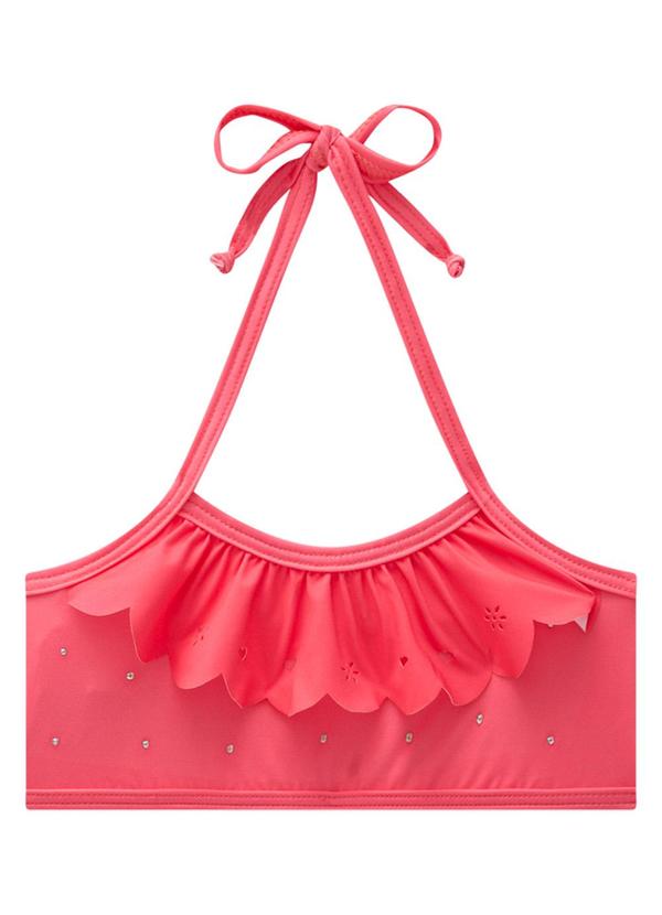 Vista 2 Conjunto Biquini em Malha Proteção Uv Vermelho Marlan Marlan