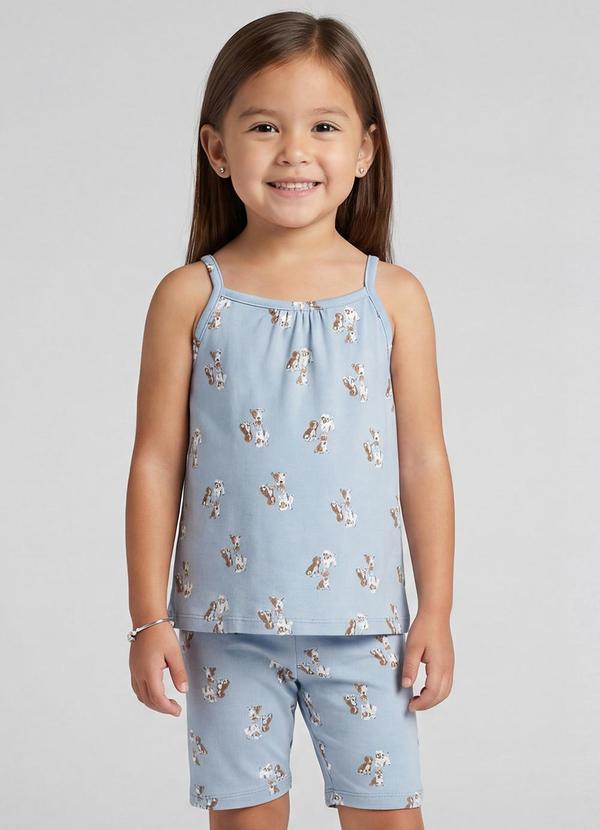 Conjunto Blusa Alca com Ciclista Azul