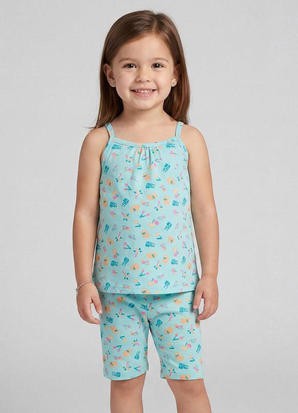 Conjunto Blusa Alca com Ciclista Azul