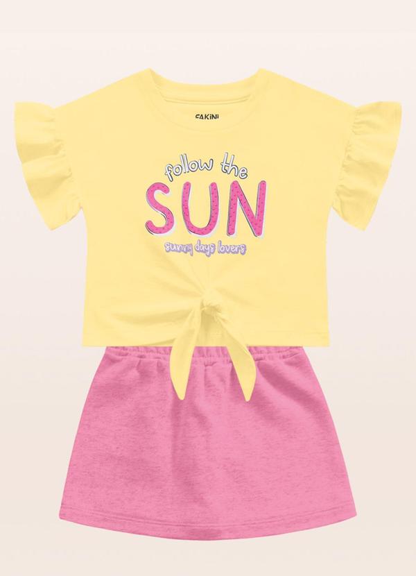 Vista 2 Conjunto Blusa/Amarelo Fakini Kids Fakini Kids