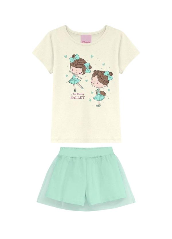 Conjunto Blusa Bailarina Bege
