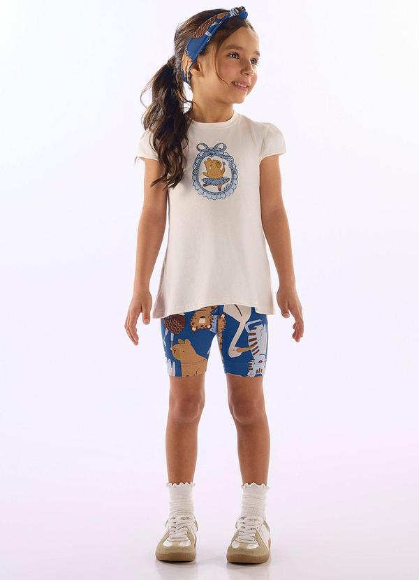 Conjunto Blusa Bermuda Branco