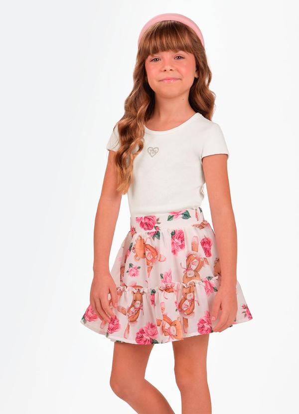 Conjunto Blusa com Saia Bege