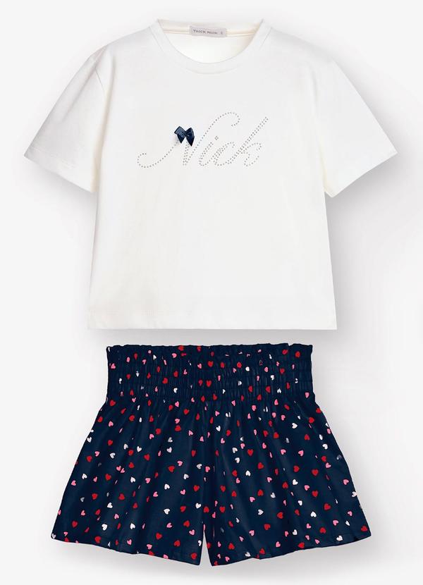 Conjunto Blusa com Shorts Azul