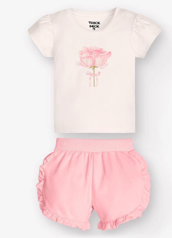 Conjunto Blusa com Shorts Bege