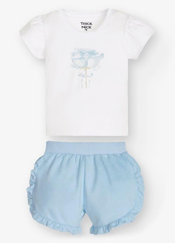 Conjunto Blusa com Shorts Branco