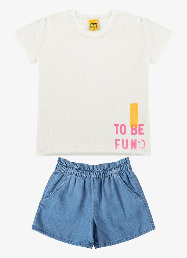 Conjunto Blusa com Shorts Feminino Bege