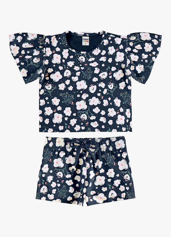 Conjunto Blusa com Shorts Infantil Azul