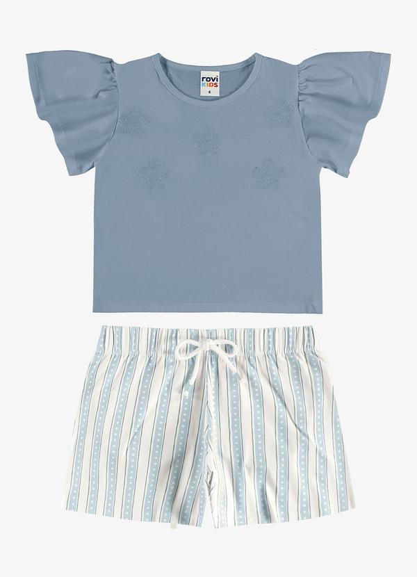 Conjunto Blusa com Shorts Infantil Azul
