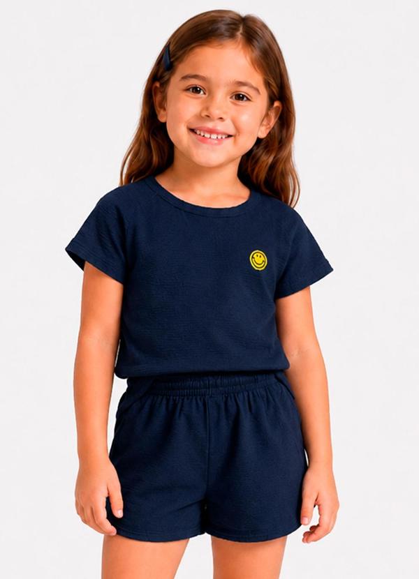 Conjunto Blusa com Shorts Infantil Azul