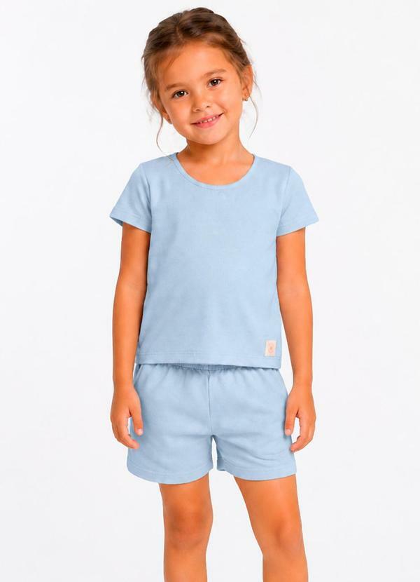 Conjunto Blusa com Shorts Infantil Azul